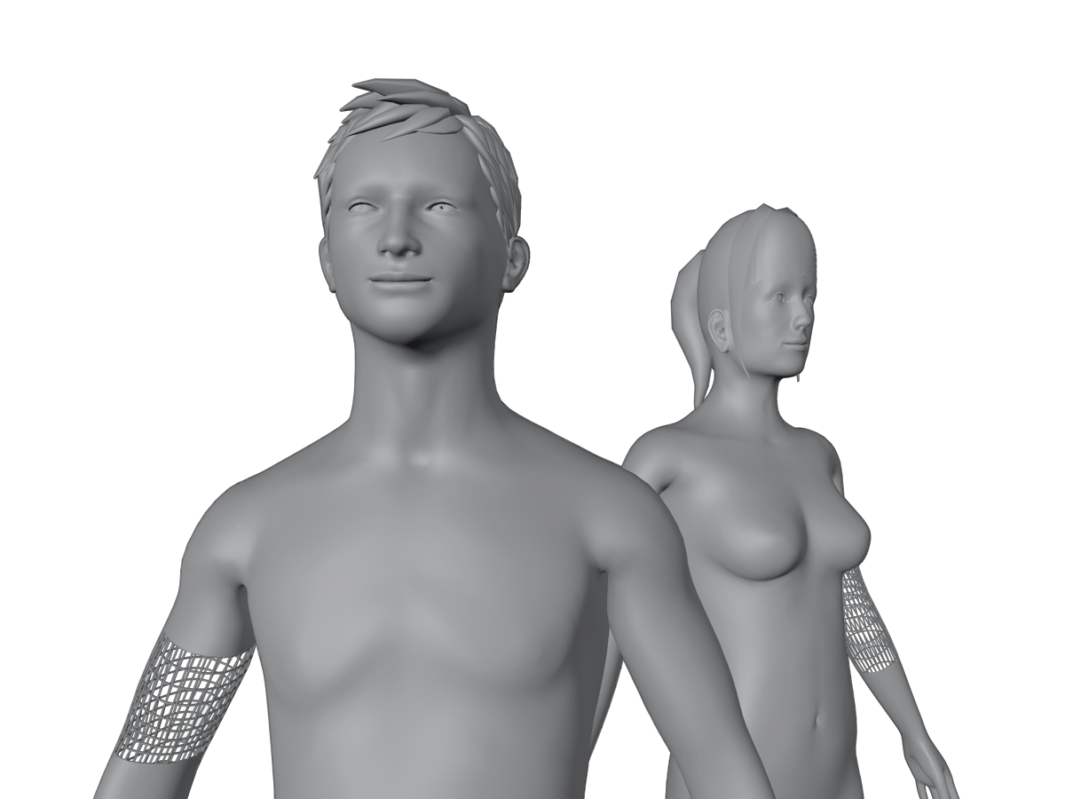 3D body scan male and female